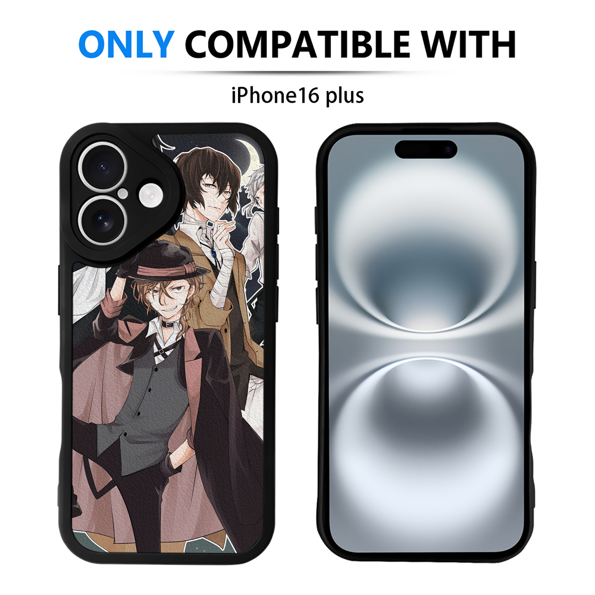 （画像用） 文豪ストレイドッグス Bungo Stray Dogs 【iPhone 16シリーズ対応】シリコンスマホケース（レザー調） 材質：シリコン